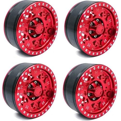 1.9 inch Wheel Rims Wheel Hubs for 1/10 TRX4 Defender SCX10 90046 KM2 RC Car Parts Aluminum Alloy