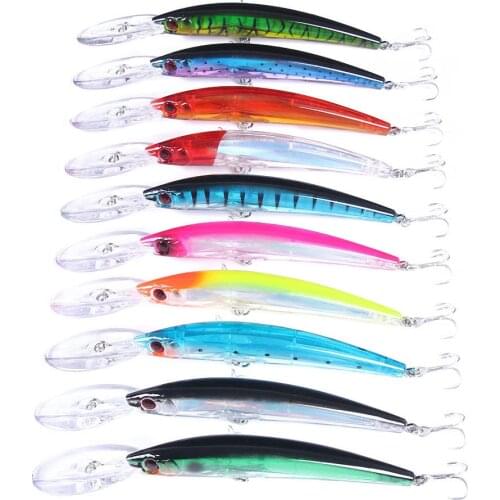 1pcs Floating Wobblers Fishing Lures 17cm 23.4g Big Minnow Artificial Plastic Hard Bait 3D Eyes Bass Pike Fishing Tackle