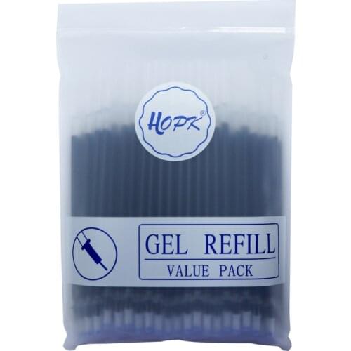 100Pcs/Set Gel Pen Refill for Office Signature Pen Refill Full Needle 0.38mm 0.5mm Blue/Black/Red Ink Rods School Writing Tools