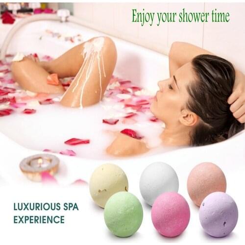 110G*6PCS Rose Bath Bomb Explosion Ball Deep Sea Bath Salt Essential Oil Natural Bubble Bath Ball Luxurious SPA Experience