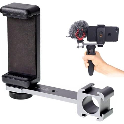 3 hot shoe Expanding holder flash phone clip vlog photography bracket microphone live broadcast Multi stand 1\4 support DSLR