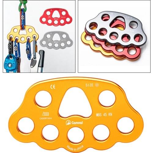 45KN 8-Hole Rigging Plate Outdoor Paw Multipliers Anchor Point Connector Mountaineering Ropes Abseiling Hardware