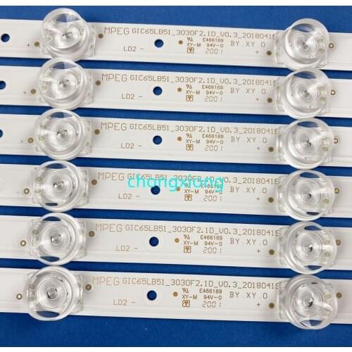 5 sets led backlight strip 65hr330m08a1 4c-lb6508-hr01j 8 lamp 615mm for toshiba led tv 65p65us 65hr330m08a