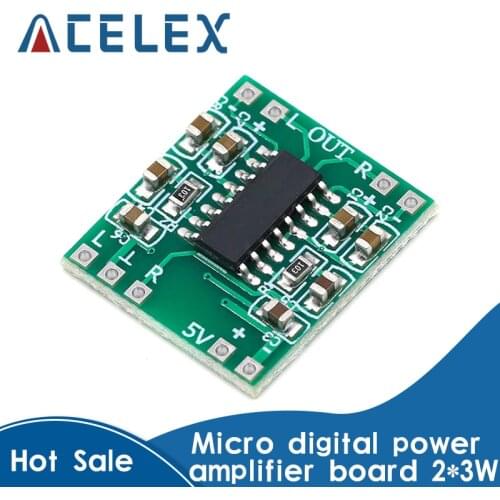5PCS PAM8403 Super mini digital amplifier board 2 * 3W Class D digital amplifier board efficient 2.5 to 5V USB power supply