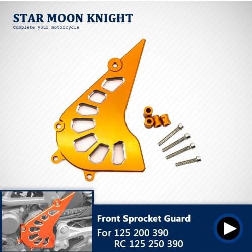 For RC 125 250 390 125 200 390 Aluminum Motorcycle Motorbike Front Sprocket Cover Engine Chain Guard Case Protection