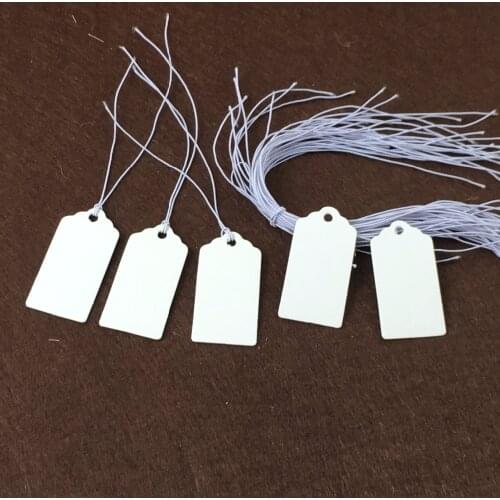 Free shipping 200 pcs Brown/white Paper Tags DIY scallop Label Wedding Gift Decorating Tag 4x2cm +200 pcs strings