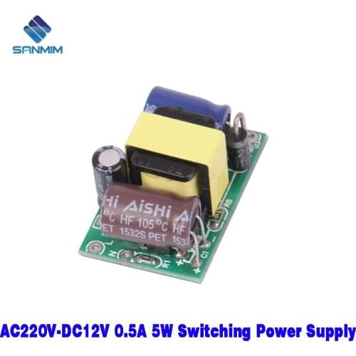 1PCS SANMIN AC220V to DC12V 500MA 5W Power supply Isolated switching power supply module 220V to 12V bare board PLA05BC12V