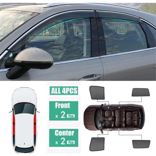 Side Windows Magnetic Sun Shade UV Protection Ray Blocking Mesh Visor Fit For Honda Civic 9th 2012-2015