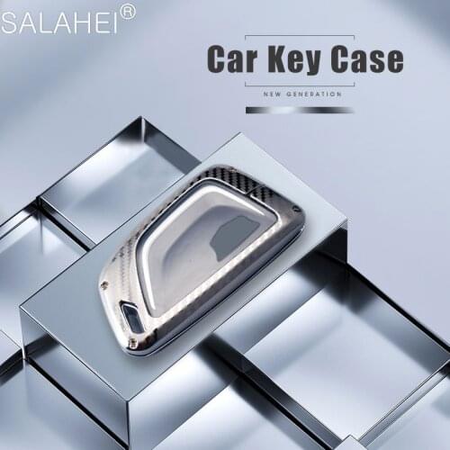 Zinc Alloy + TPU Car Key Case Keyless Fob Full Cover Holder Bag For Cadillac CT5 2019 2020 5 Buttons Key Auto Protection Styling