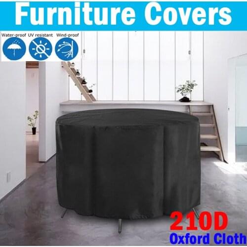 210D Oxford Fabric Waterproof Furniture Covers Sofa Table Chair Circular Dust Proof Cover Outdoor Patio Garden Furniture Covers