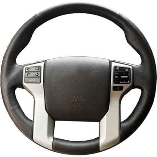 Car Steering Wheel Cover For Toyota Land Cruiser Prado Tundra Tacoma 4Runner Customize DIY Steering Wrap Microfiber Leather