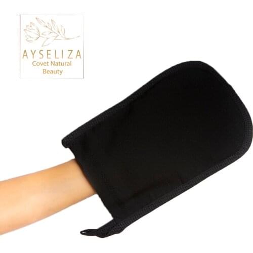 Extra Quality Black %100 Natural Plant Fiber Exfoliating Mitt Best Fabric Available Printing Logo Embroidery OEM Service Package