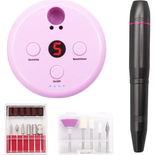 Electric Nail Drill Set USB Manicure Pen Sander Polisher Pedicure Manicure Milling Cutters Polish Remover Nails Sander