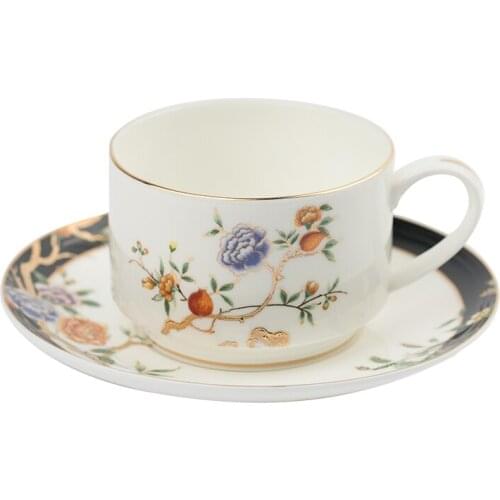 Bone China Retro Ceramics Tea Coffee Cup Light Luxury Turkish Stea Cup Set Of 6 Nordic Design Tazas De Cafe Espresso Cup BE50CC