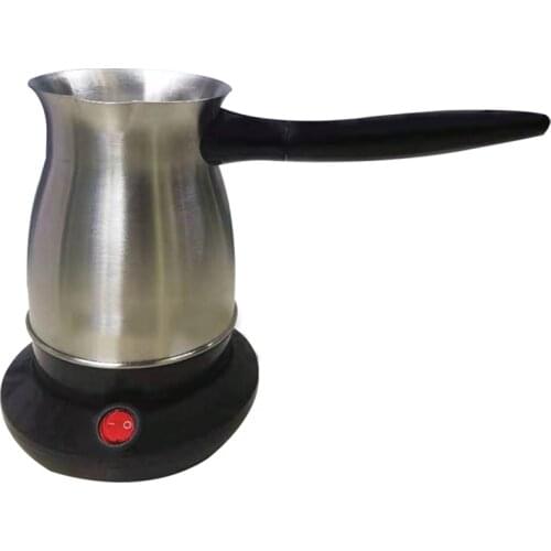 LBER 600W 220V Coffee Machine Stainless Steel Turkish Coffee Maker Electrical Coffee Pot Coffee Kettle for Home Office UK Plug