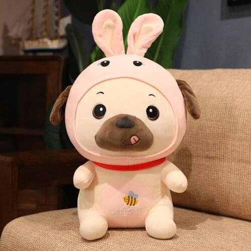 Cute change into rabbit and dog doll plush toy sha PI dog doll pillow girl claw machine doll wholesale
