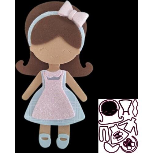 New Big Girl Doll metal cutting Die mold frame for scrapbook photo album decoration carving handmade paper card