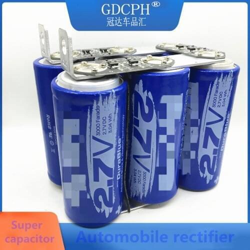 Módulo de supercondensadores de 16V y 500F, Motor de arranque de 15V, súper condensador de faradio, 6x2,7 V, 500F, batería de co