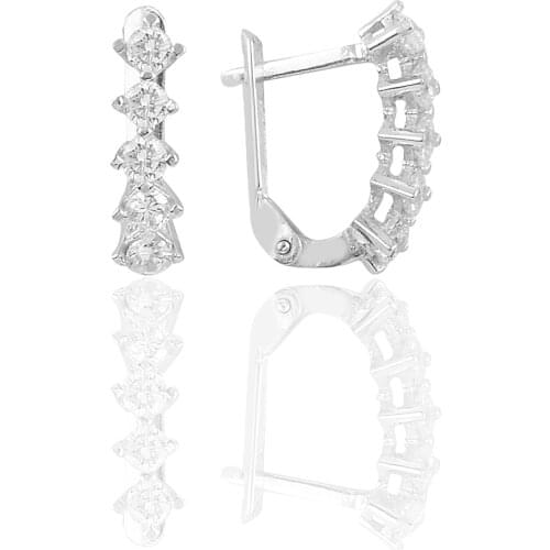 Silver Ancl Zircon Cubic Zirconia Dibs J Earrings For Women Extraordinary Earrings Jewelry