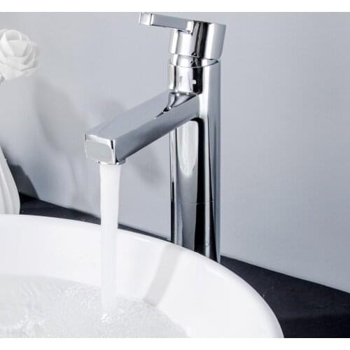 Bathroom Basin Faucet Chrome Brass Material Sink Mixer Tap Hot And Cold Sink Faucet Bathroom Single Hole Faucet