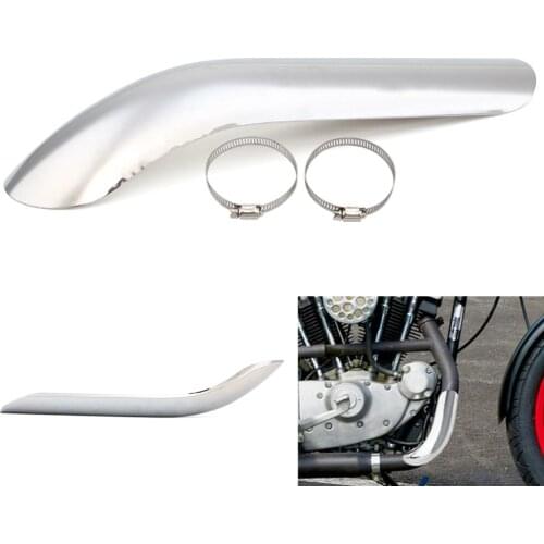 Car-Styling Steel Universal Chrome Exhaust Muffler Pipe Heat Shield Cover Guard Car Covers For Harley Custom Chopper Cruiser
