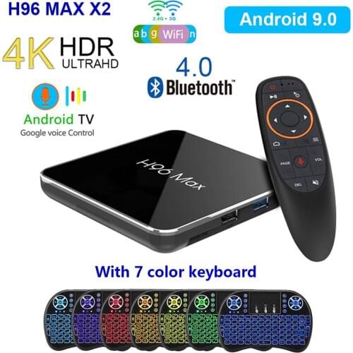 H96 MAX X2 Android TV Box Android 9.0 Smart TV Box 4GB 64GB S905X2 1080P H.265 4K Smart Media Player Support APP installation