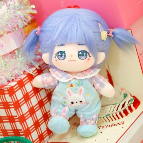 Yuri Kpop Star Original Blue Hair Plush 20cm Doll Toy Body Cosplay Cute Gift C GG