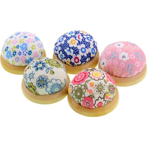 DONYAMY 1PC High Quality Wood Base Needle Pin Package Needle Hand-DIY Pin Cushion Sewing Tools