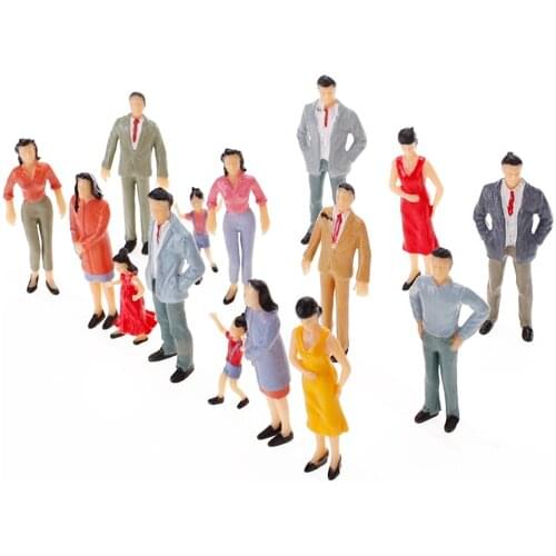 100x N Scale 1:150 Mix Painted Model Train Street Passenger People Figures Various Pose