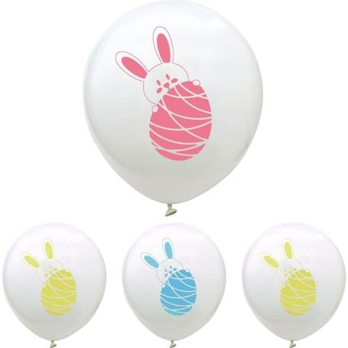 20pcs 12 Inch Round cartoon rabbit Easter Day Latex Balloon Baloon Easter Party Holy Saturday Good Friday Home Decor