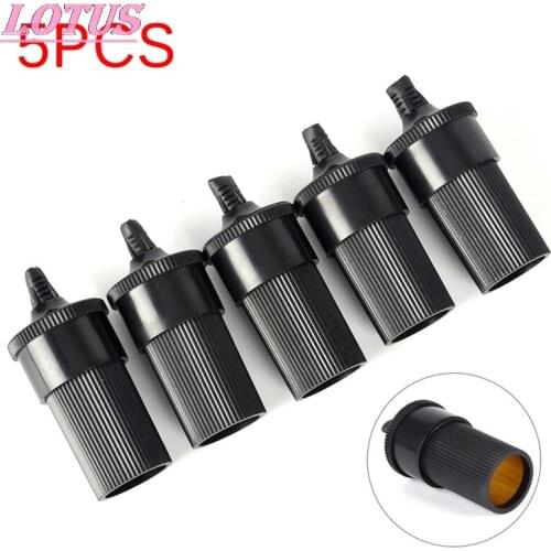 5 Pcs/lot DIY Extension Female Cigarette Lighter Cord Inline Socket Connector Conversion Plug Car Accessory 12V 24V