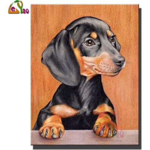 5D DIY Diamond Painting 100% Full Square/Round Drill "Dachshund Dogs Animals "Diamond Embroidery Cross Stitch 3D Decor