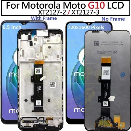 6.5" Original For Motorola Moto G10 lcd XT2127-2 XT2127-3 Display With Frame Touch Screen Digitizer Glass Panel For Moto G10 LCD