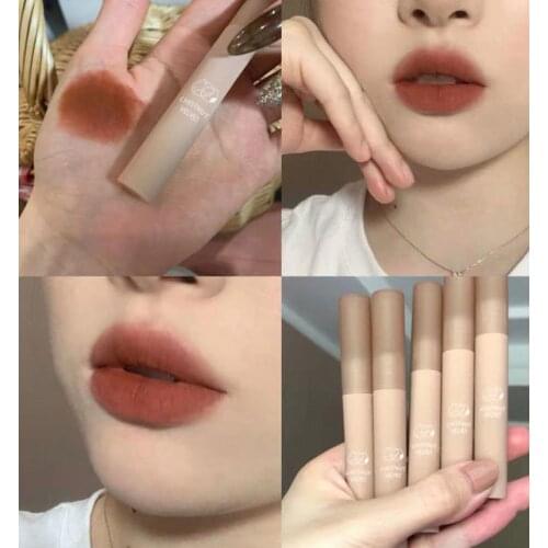 6 Colors Brown Velvet Matte Lip Gloss Liquid Lipstick Waterproof Long Lasting Lip Gloss Nude Lipsticks Red Lip Tint Cosmetics