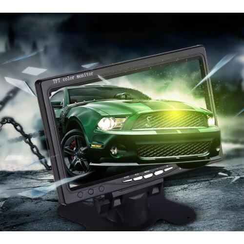 7-inch high-definition rotatable car rear view monitor, reversing LCD TFT display, two video inputs