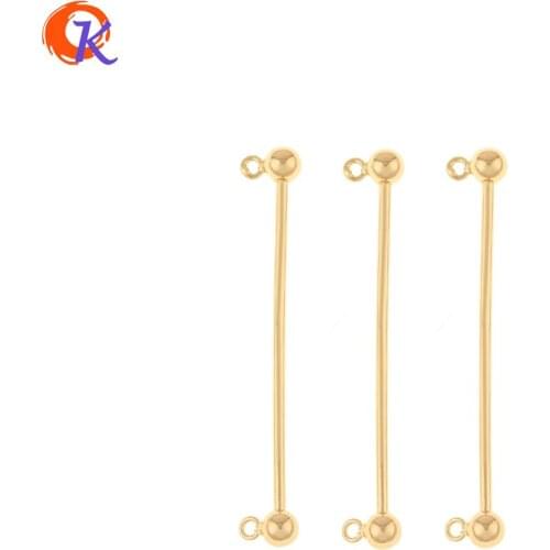 Cordial Design 30Pcs 8*50MM Jewelry Accessories/Charms/Stick Shape/Jewelry Making/Genuine Gold Plating/Hand Made/DIY Connectors