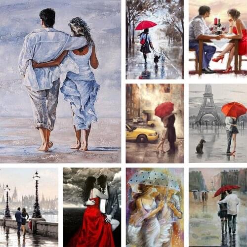 5D DIY Diamond Painting Street Stage Full Cross Stitch Kit Round Diamond Mosaic Diamond Embroidery Home Decoration