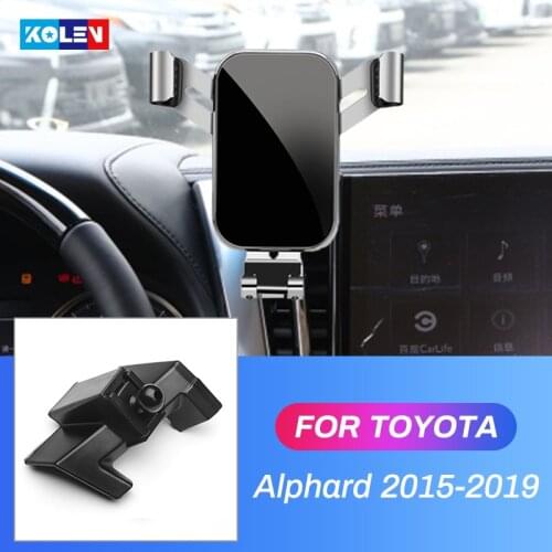Car Mobile Phone Holder For Toyota Alphard left hand driver 2015-2019 360 Degree Gravity GPS Stand Air Vent Mobile phone Bracket