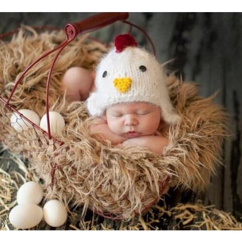 Free shipping,Easter Chick baby hat , Cute unisex beanie caps , newborn photography prop , newborn knitting hats size:0-1m,3-4m
