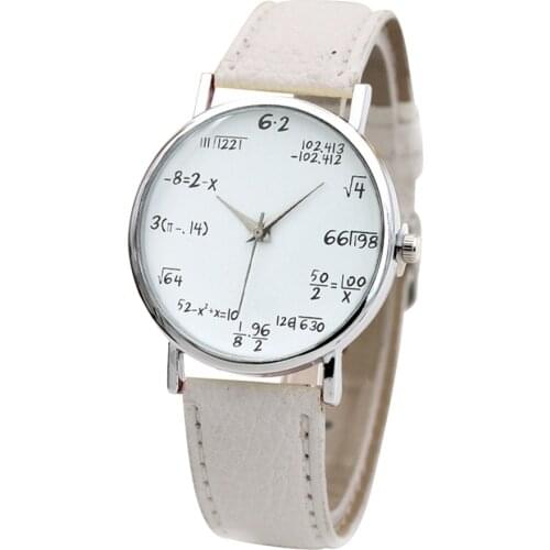 Reloj niña Newly designed mathematical equation dial watch with ladies watch Stylish womens watch casual Solid color table