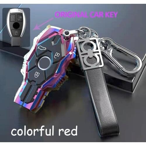 Car Key Case Cover For Mercedes Benz W203 W210 W211 W124 W202 W204 W212 W176 AMG Accessories