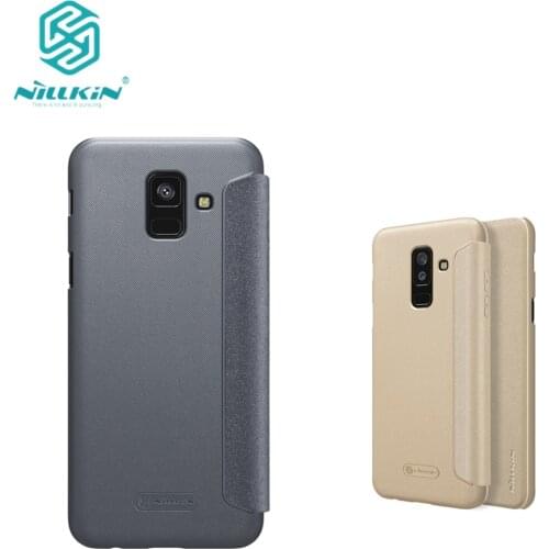 For Samsung Galaxy A6 2018 cover hard back cover NILLKIN PU leather case flip cover for Samsung Galaxy A6 plus 2018