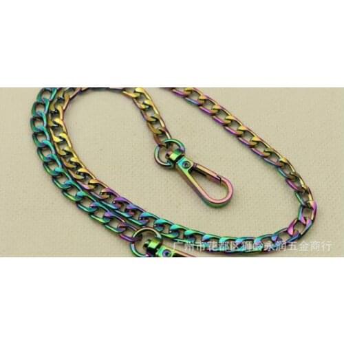 2 pieces/lot) luggage handbag hardware accessories 7 mm*120cm plating bright color decorative chain