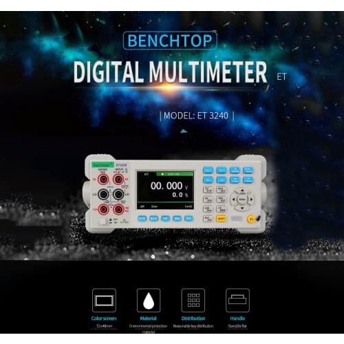 ET3240 Digital Multimeter Automatic 22000 Counts Benchtop with 3.5 Inch TFT Large Clear Screen High Accuracy Desktop Multimeter