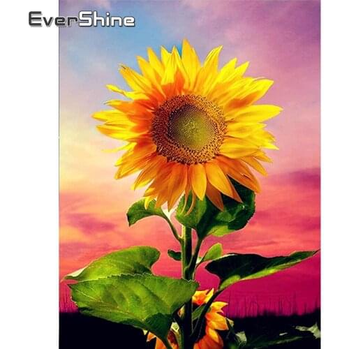 EverShine Diamond Painting Flowers Mosaic Cross Stitch Handicrafts Diamond Embroidery Sunflower Needlework New Arrival Pictures