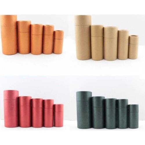 10ml 20ml 30ml 50ml 100ml Kraft paper cardboard Essential oil bottle canister kraft tube round jar packaging gift box 1 pcs