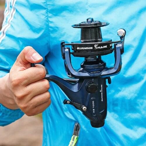Sougayilang 7000 Spinning Reel 13+1BB Casting Sea Fishing Reel Feeder Carp Reels Fishing Tackle Coil De Pesca Drag Fish
