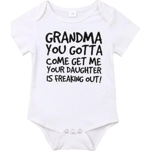 Newborn Baby Boys Short Sleeve Letter Jumpsuit Rompers Summer Clothes 0-24M Clothing