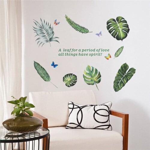 Forest Leaf Flamingo Flower Height Measure Window Wall Sticker Decal Bedroom Living Room Wall Art Home Decor Poster Mural Decor