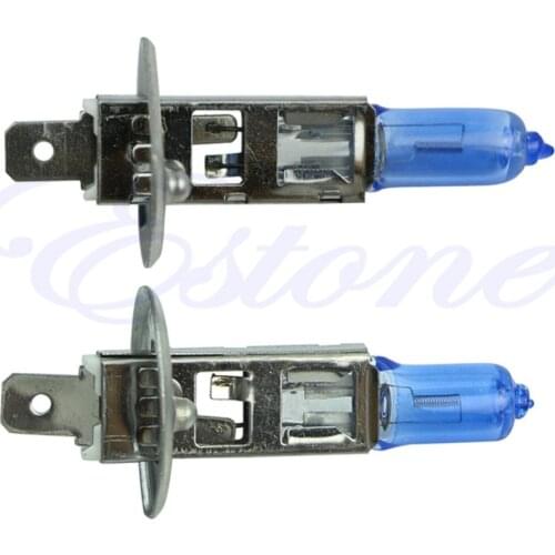 New Hot 1 Pair H1 55W DC 12V Headlight White Light Lamp Bulbs 6000K